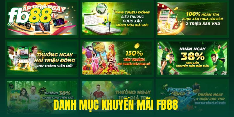Khám phá danh mục khuyến mãi hot của FB88
